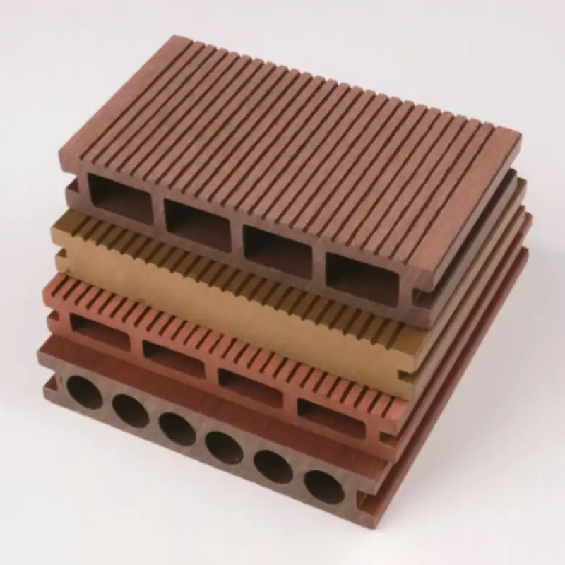 Luaran Lubang Persegi/Lubang Bulat Decking WPC Pepejal
